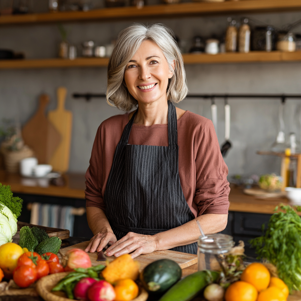 Група от петима усмихнати български възрастни хора на различна възраст правят йога в парк сред природата, показвайки активен здравословен начин на живот